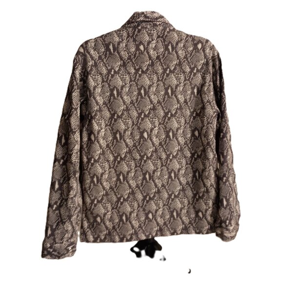 Urban Outfitters Gray and White Snake Skin Print Barn Coat Jacket Women’s Size S - Picture 3 of 15